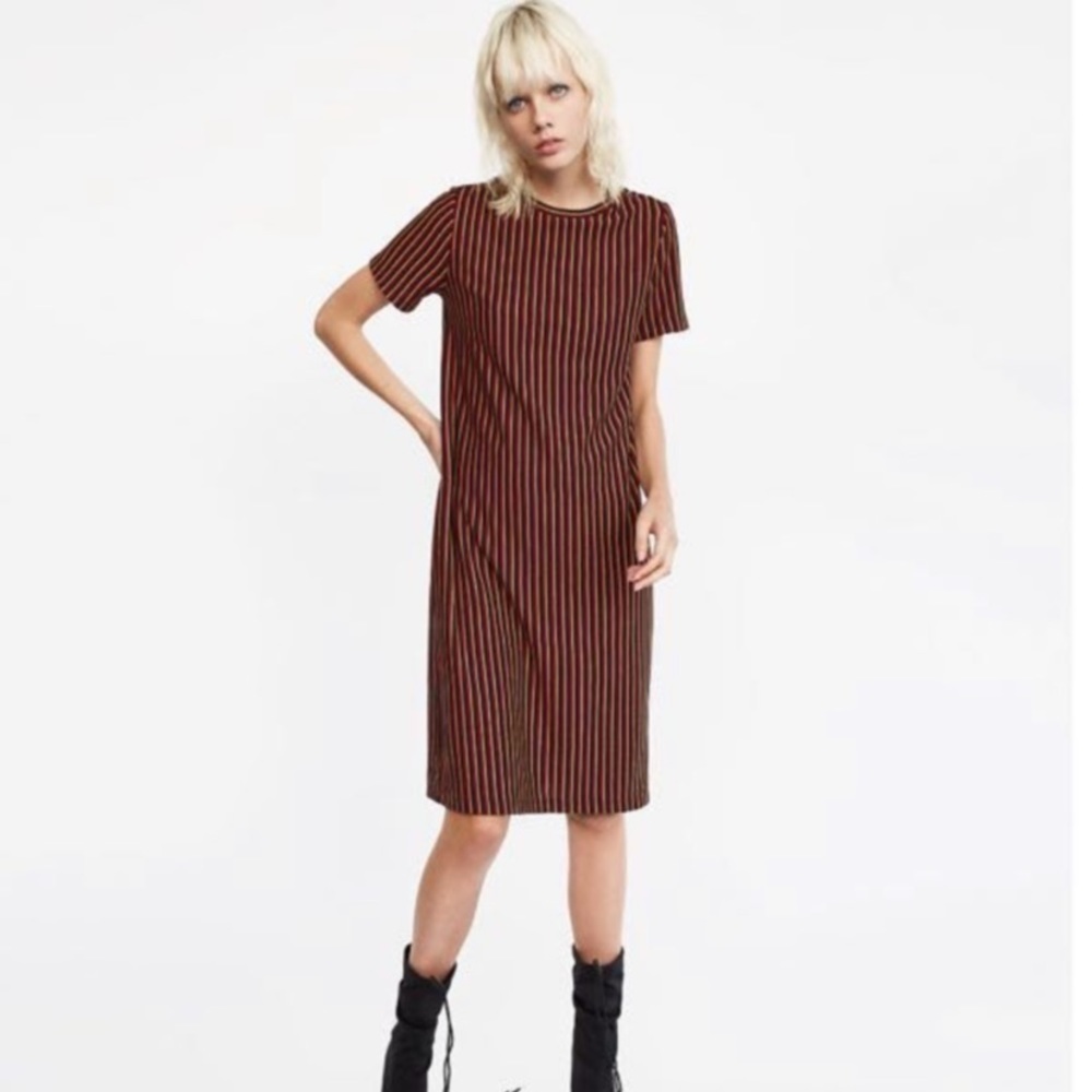 Zara vertical stripe dress